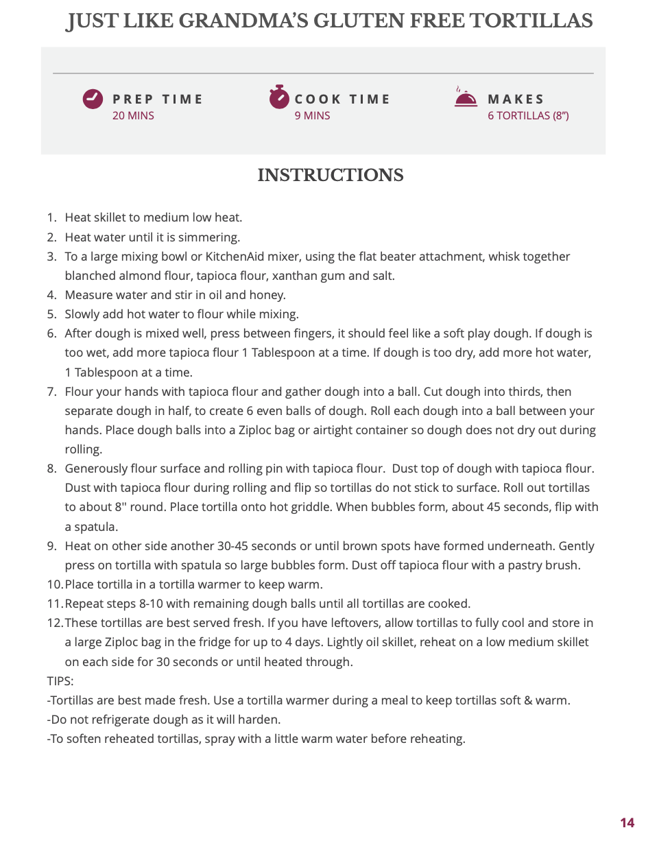 Gluten Free Tortillas Made Right!