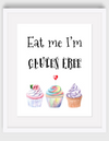 Gluten-Free Enjoy Sign w/Watercolor Cupcakes{Printable Digital Art}