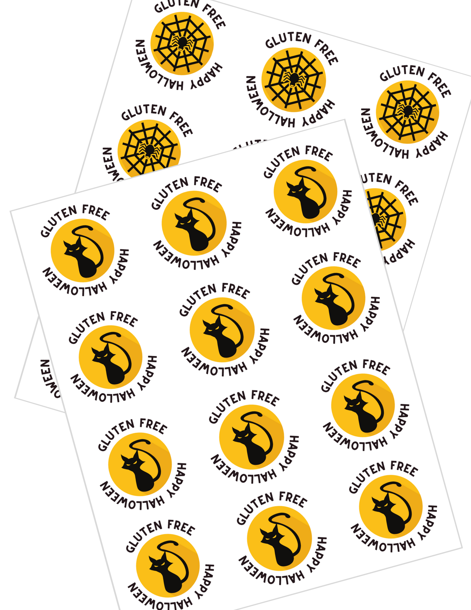 Gluten Free Halloween Sticker Labels {Printable Digital Download}
