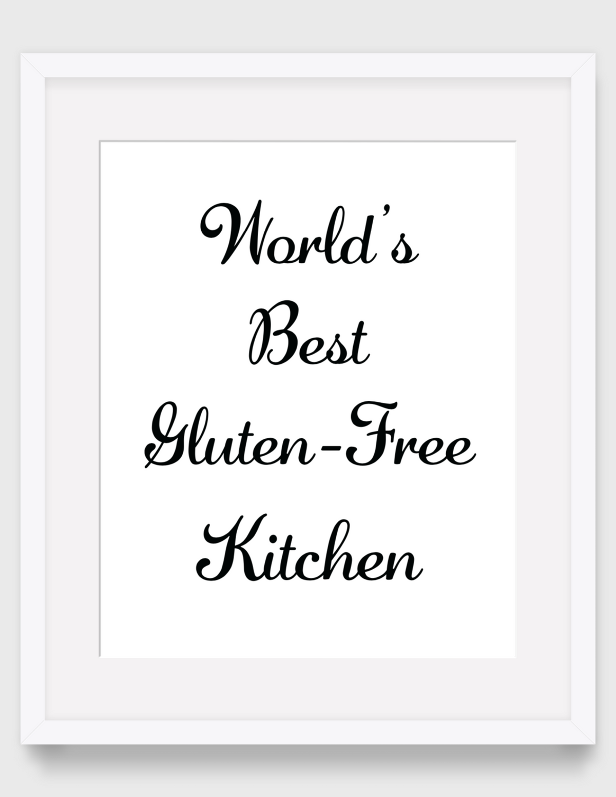 Gluten Free Printable Kitchen Art (Printable Digital Art}